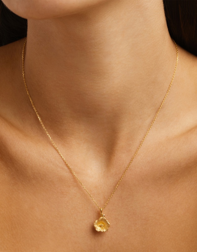 By Charlotte - Morning Glory September Birth Flower Necklace