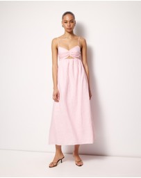 AERE - Saige Linen Midi Dress