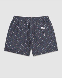 Boardies - Boardies Polka Yin Yang Neon Mid Length Swim Shorts