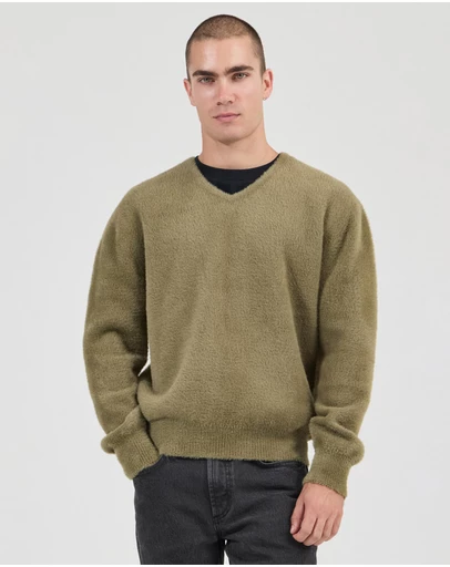 Rolla's - Shag V Neck Knit Jumper