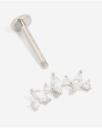Lovisa - Titanium Diamante Strand Single Flat Back Stud