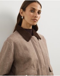 Atmos&Here - Juliet Herringbone Bomber Jacket