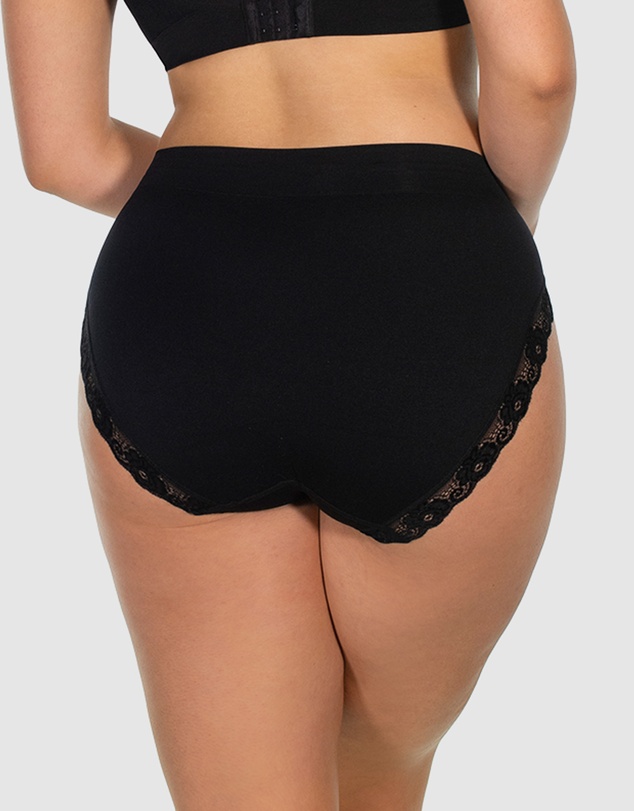 B Free Intimate Apparel - Contour Lace High Cut Briefs - 3 Pack