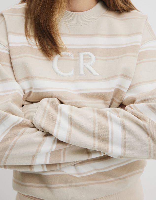 Country Road - Australian Cotton Stripe Country Road Logo Sweat