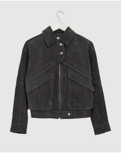 Revibe - Repaired ENA PELLY Emma Utility Suede Jacket - AU 6
