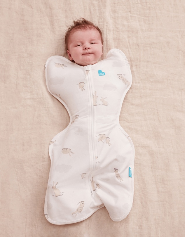 Love to Dream - Swaddle Up™ Original 1.0 TOG Stretch Cotton Cloud Bunnies White