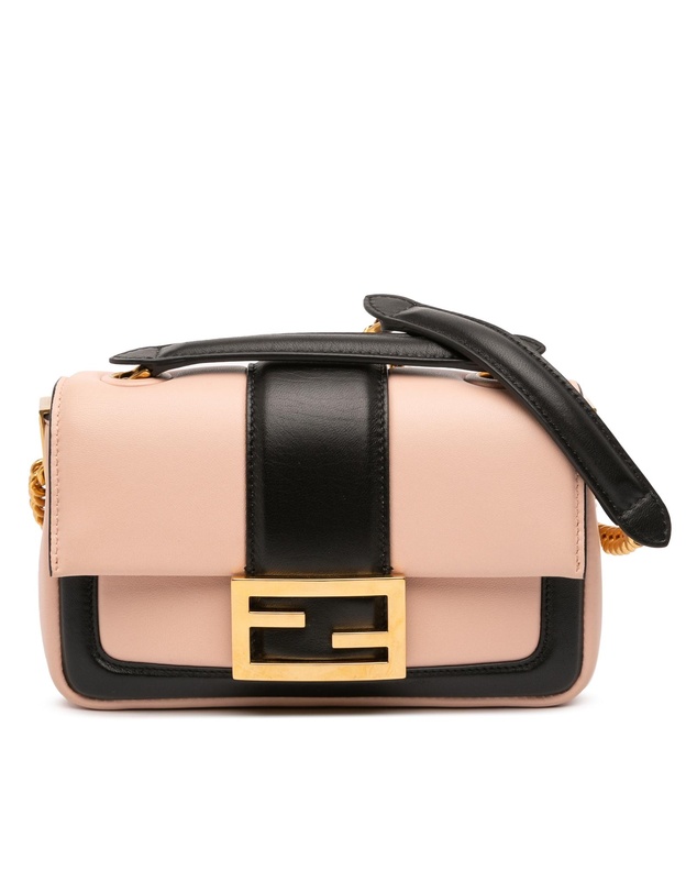 Pre-Loved by Azura Reborn - Pre-Loved Mini Bicolor Nappa Apolo Chain Baguette Shoulder Bag