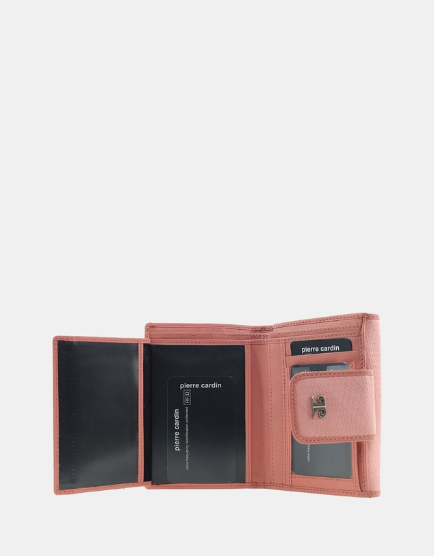 Pierre Cardin - Pierre Cardin Genuine Leather Ladies Tri-Fold Wallet