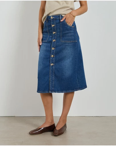 DRICOPER DENIM - Sage Denim Skirt