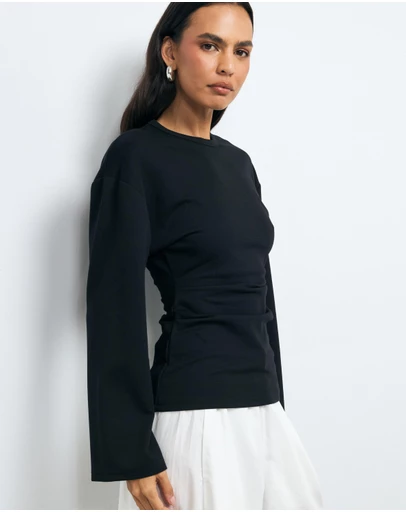 AERE - Marnie Gathered Waist Top