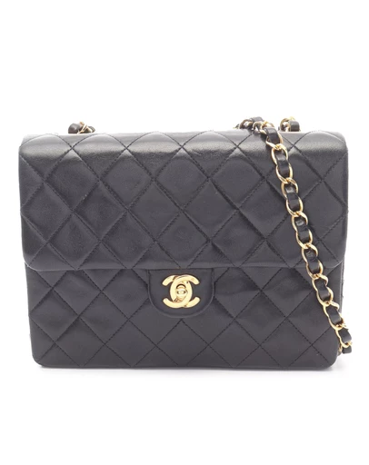 Pre-Loved by Azura Reborn - Pre-Loved Mini Square Classic Lambskin Single Flap