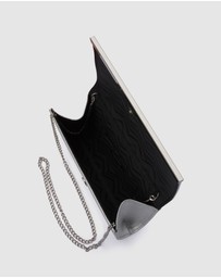 Olga Berg - Maddie Metallic Embossed Foldover Clutch