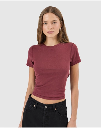 Rolla's - Classic Tee - Dark Cherry