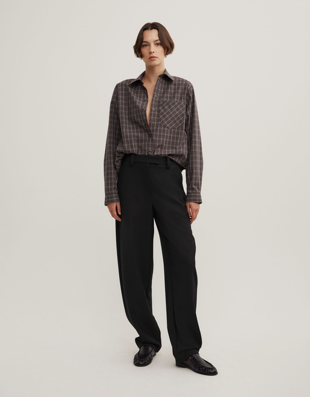 Witchery - Check Shoulder Pad Shirt