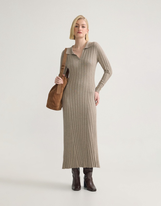 Oxford - Dakota Knitted Polo Collar Dress