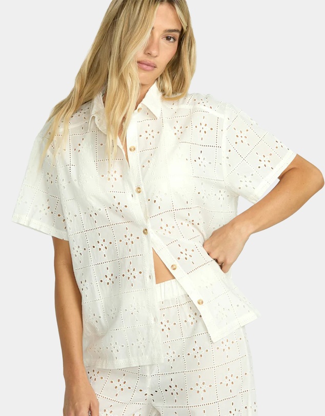 Billabong - Womens Eyelet Crush Cover Up Shirt