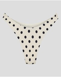 Vacay Swimwear - Positano Bottom Ivory Polka