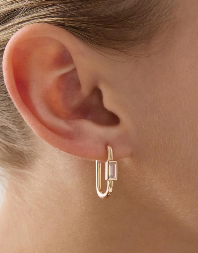 Najo - Skye Rose Gold Cubic Zirconia Earring
