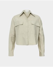 Forcast - Kyla Crop Pocket Shirt