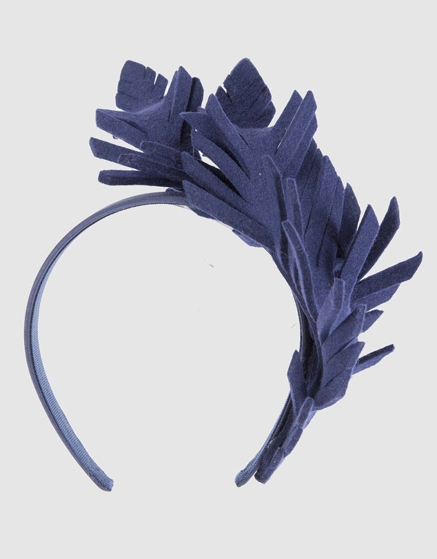 Max Alexander - Felt Navy Leaf Fascinator