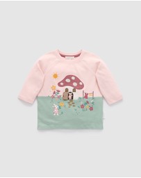 Purebaby - Toadstool House Long Sleeve Tee -Kids-Babies