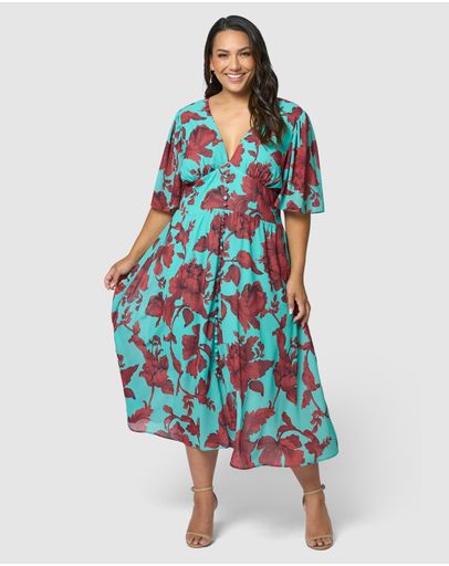 Aqua Rose Print