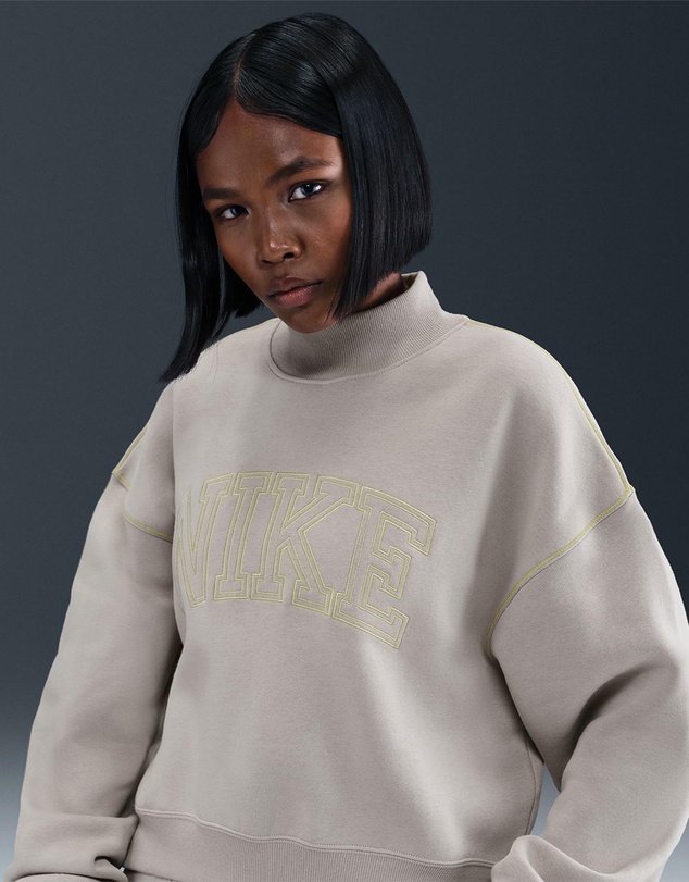 Nike - Sportswear Phoenix Fleece Logo Mock Neck Sweat