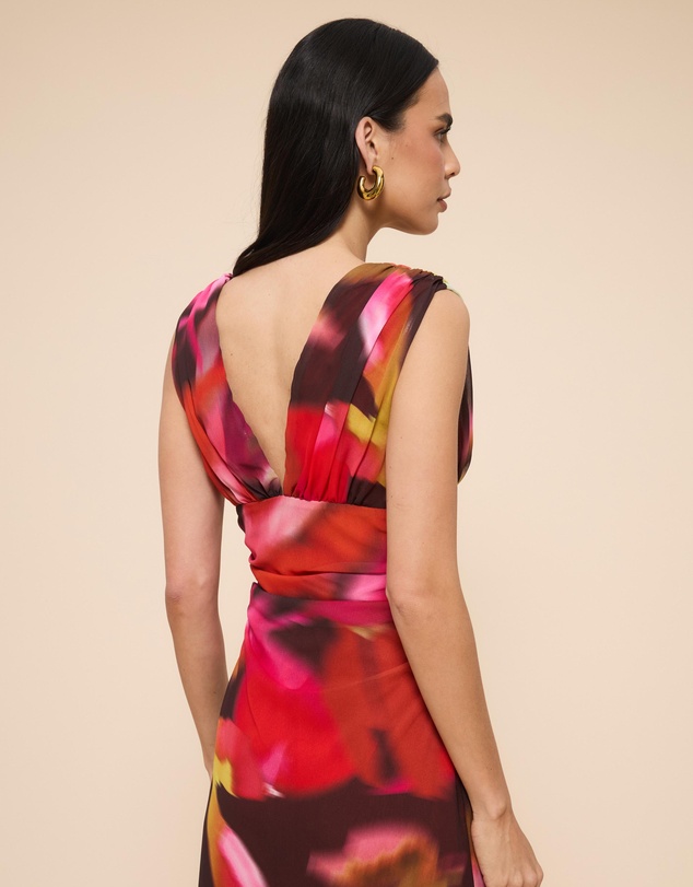 CHANCERY - Jo V-Neck Gathered Maxi Dress