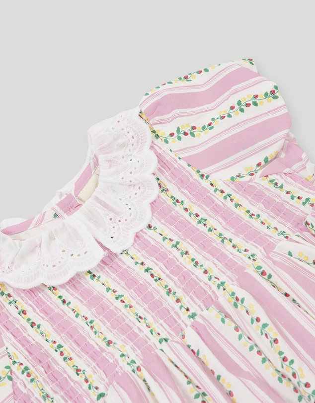 Goldie + Ace - Antique Stripe Strawberry Flo Smocked Dress