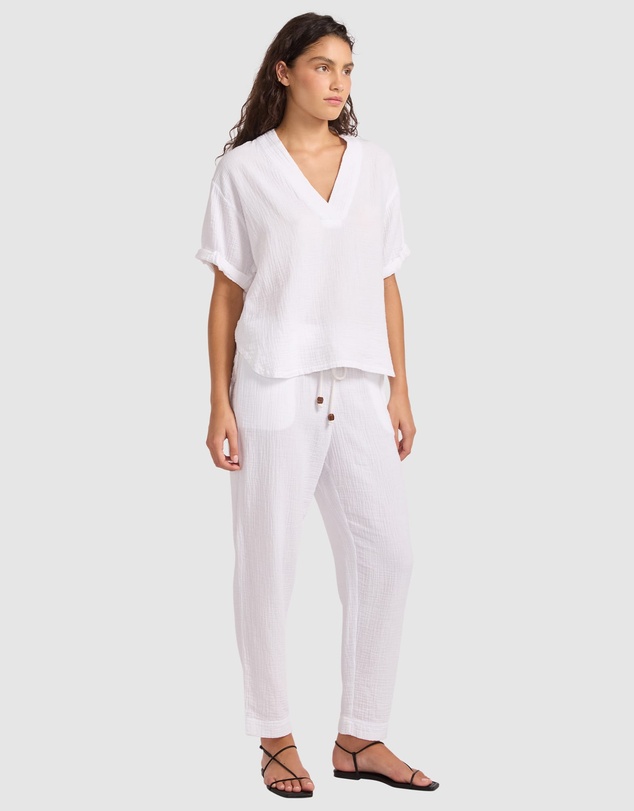 Seafolly - Double Gauze V-Neck Top