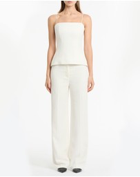 Carla Zampatti - Ivory Starlight Twill Bustier Top