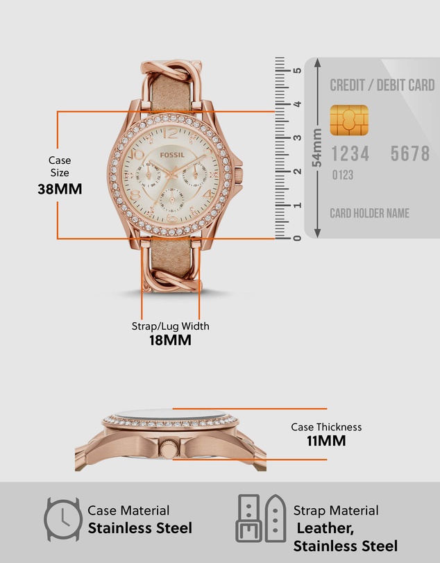 Fossil - Riley Light Brown Chronograph Watch