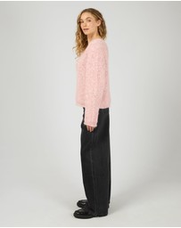 All About Eve - Devon V Neck Jumper Pale Pink