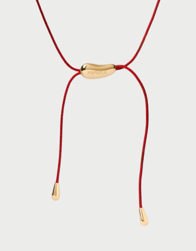 PDPAOLA - Rodeo Red Cord Necklace Gold