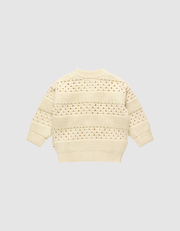 Kynd Baby - Knit Bow Cardigan in Ivory