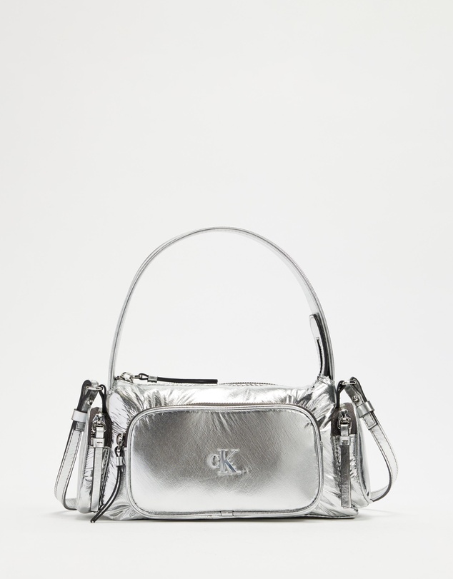 Calvin Klein - Pocket Silver Nylon Small Bag