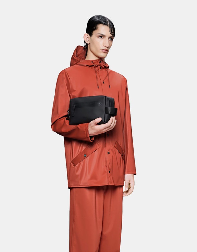 RAINS - 2 Zip Wash Bag Black