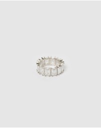 Izoa - Aaliyah Ring Silver Clear