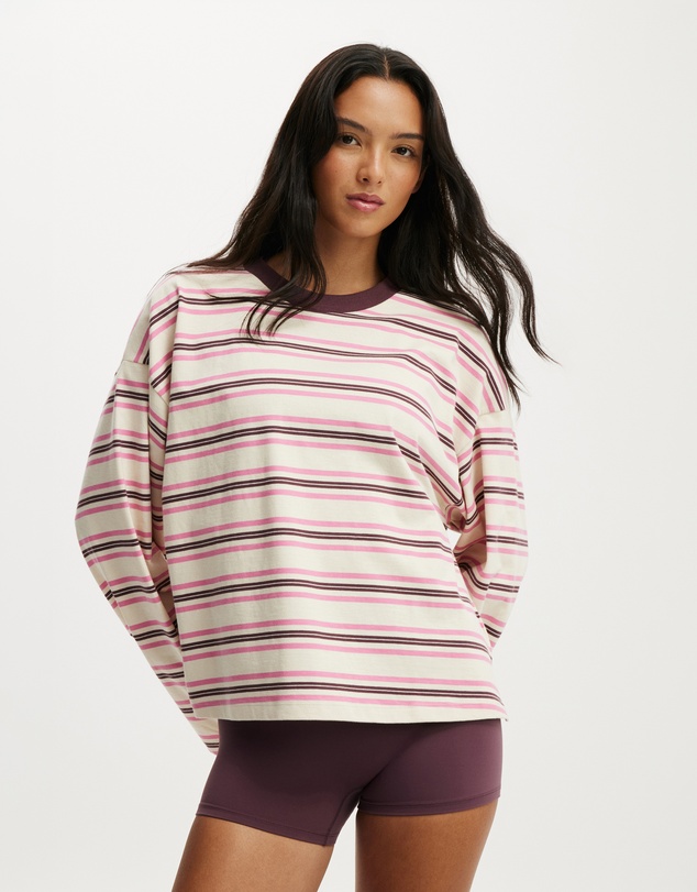 Cotton On Body Active - Long Sleeve Graphic Crew Sweatshirt