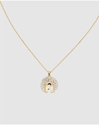 Furla - Furla Flow Crystal Pendant Gold-Tone Necklace
