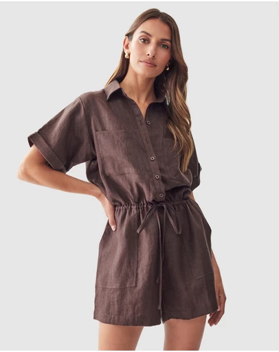 Calli - Liv Linen Playsuit