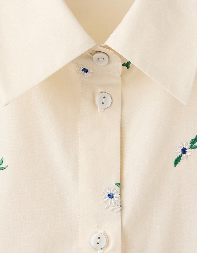 M.N.G - Embroidered Cotton Shirt