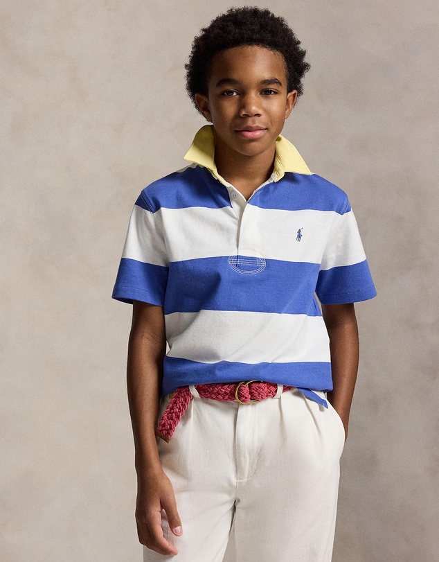 Polo Ralph Lauren - Striped Cotton Short-Sleeve Rugby Shirt - Kids