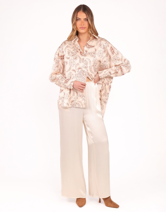 Petal & Pup - Rosalie Shirt - Brown Paisley