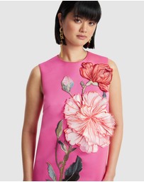 LEO LIN - Yvonne Applique Floral Mini Dress