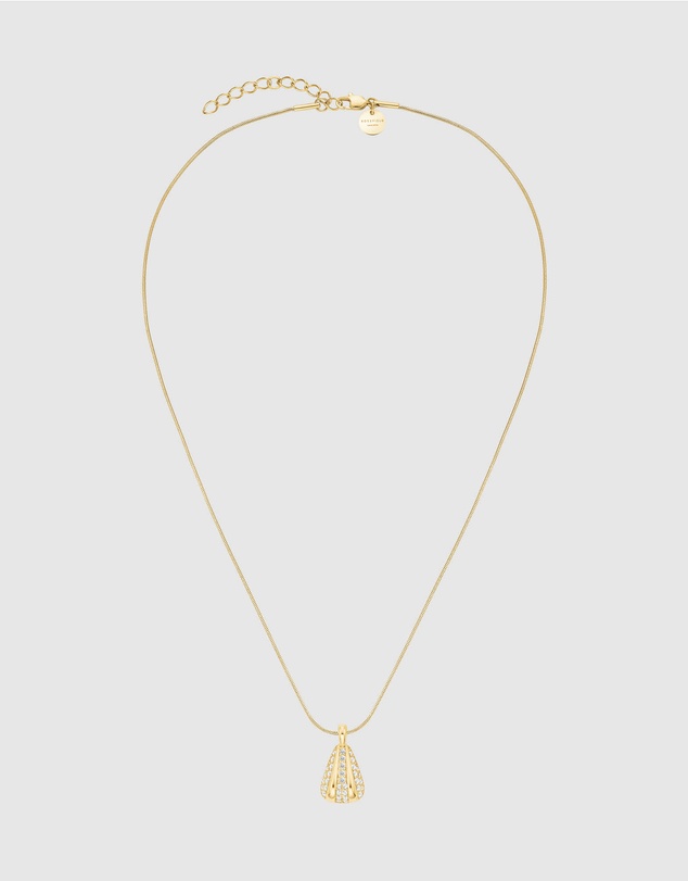 Rosefield - Pavé Striped Gold-Tone Necklace