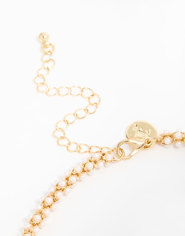 Lovisa - Gold Plated Pearl Fireball Bracelet