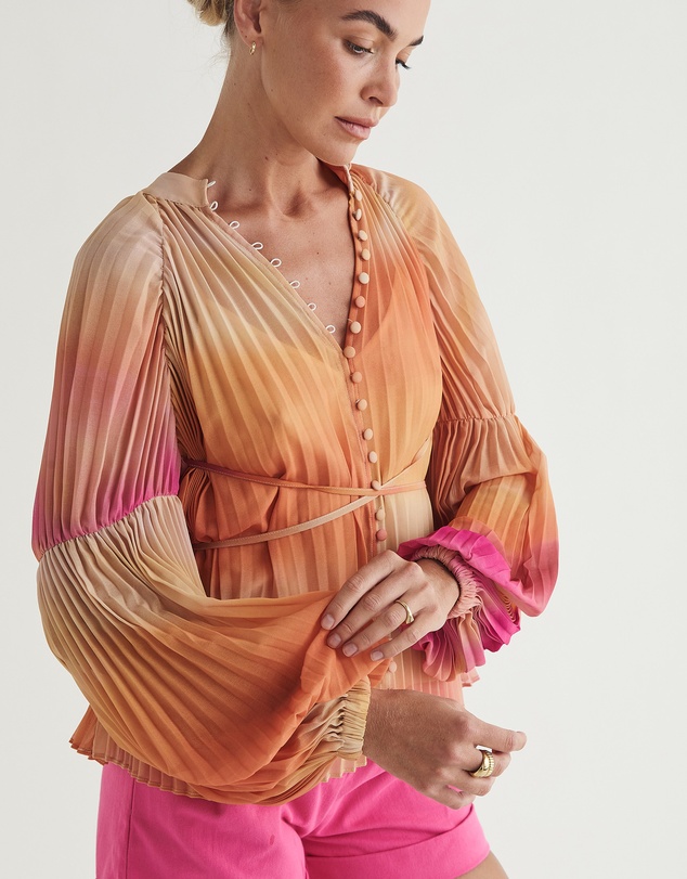 MOS The Label - Zephyr Pleated Blouse