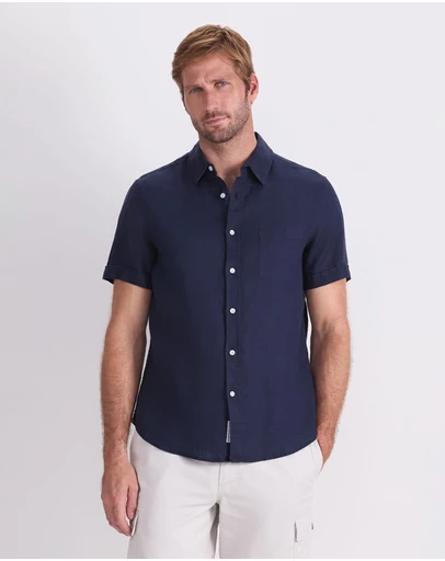 Sportscraft - Short Sleeve Linen Shirt
