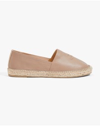 Country Road - Cr Logo Leather Espadrille